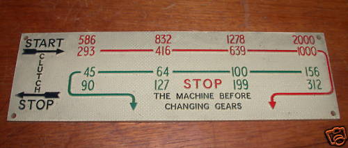 Harrison lathe nameplate - harrison,
